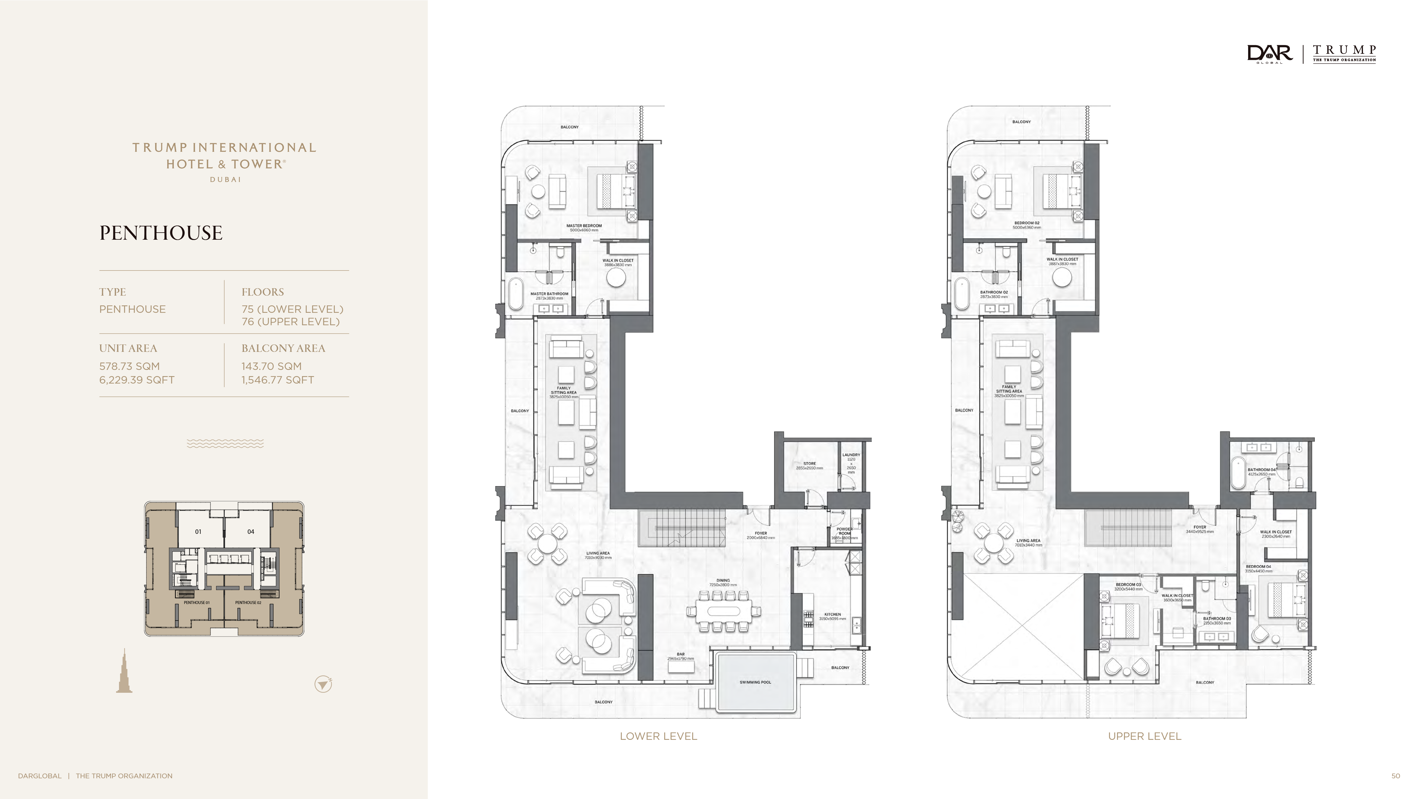 4 Bed Penthouses